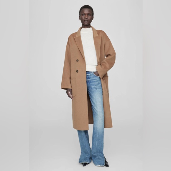 Anine Bing Dylan Coat Camel Cashmere Blend XS - Picture 4 of 17